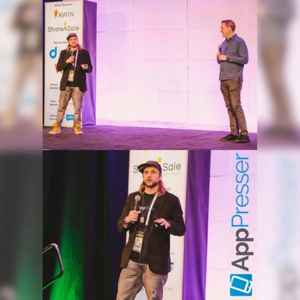 Brian and David Vogelpohl presenting at Affiliate Summit West 2019