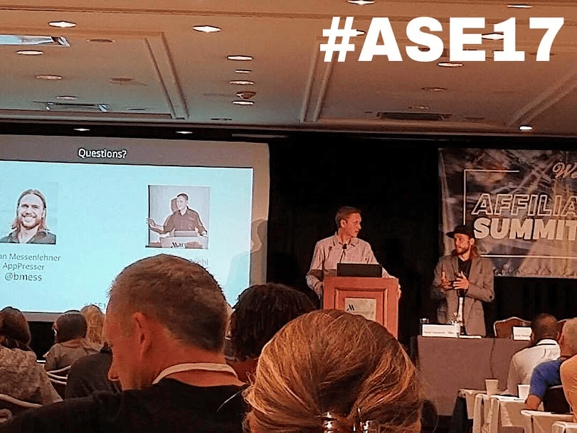 Brian and David Vogelpohl speaking at Affiliate Summit East 2017