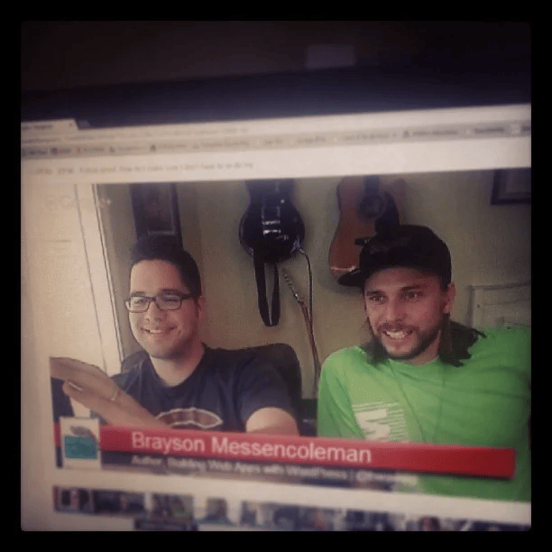 The Building Web Apps with WordPress authors on a live podcast