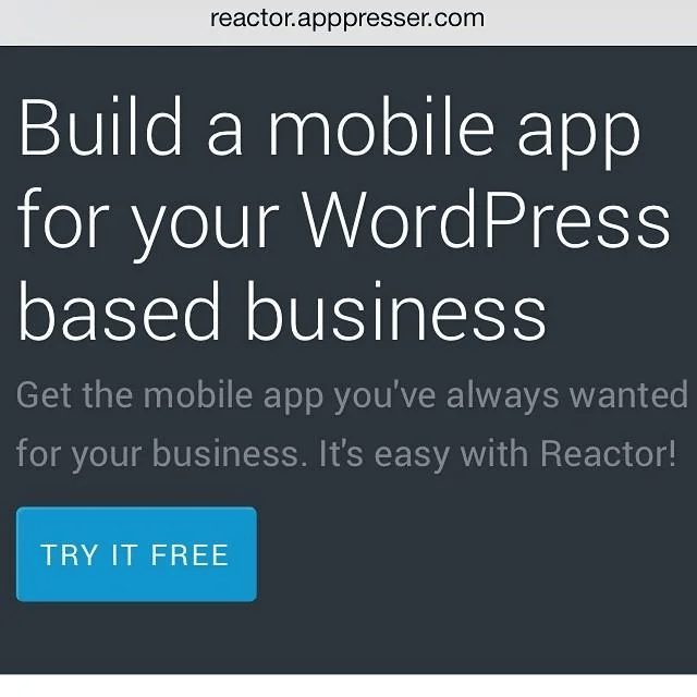 Reactor by AppPresser launch screen