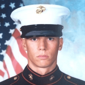 Brian Messenlehner, owner of AlphaWeb, in his U.S. Marine Corps uniform
