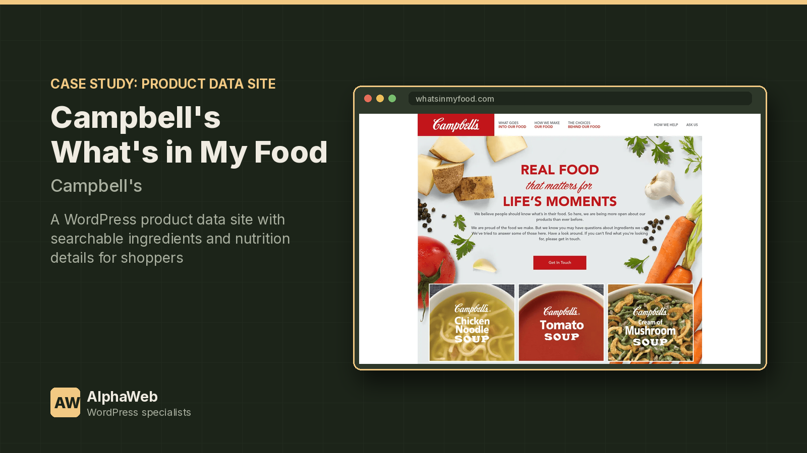 Campbell's What's In My Food? Redesigned in a Week
