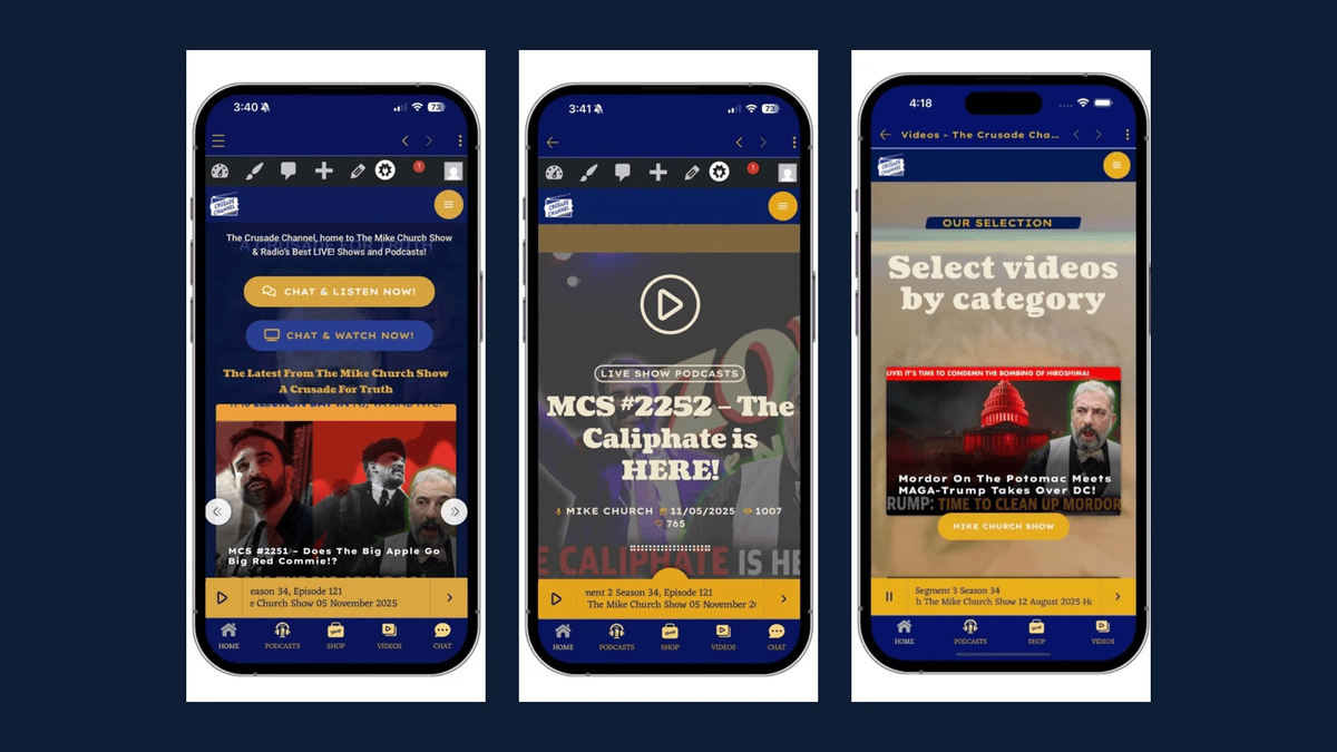 The Crusade Channel App: 24/7 Talk Radio, Podcasts and Live Call-Ins