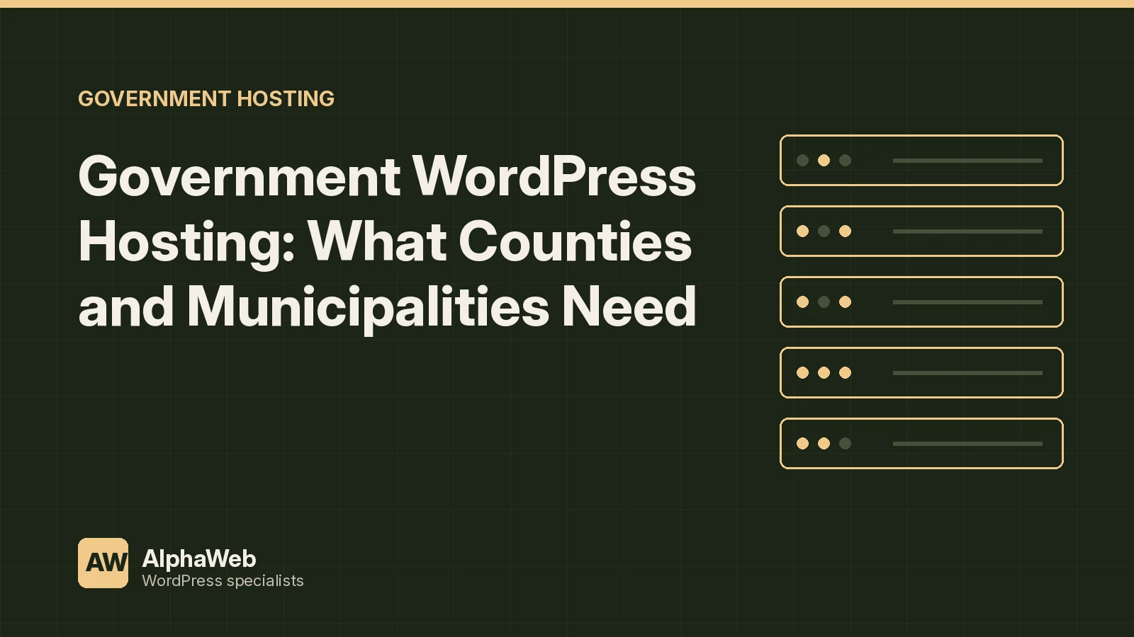 Government WordPress Hosting: What Counties and Municipalities Need