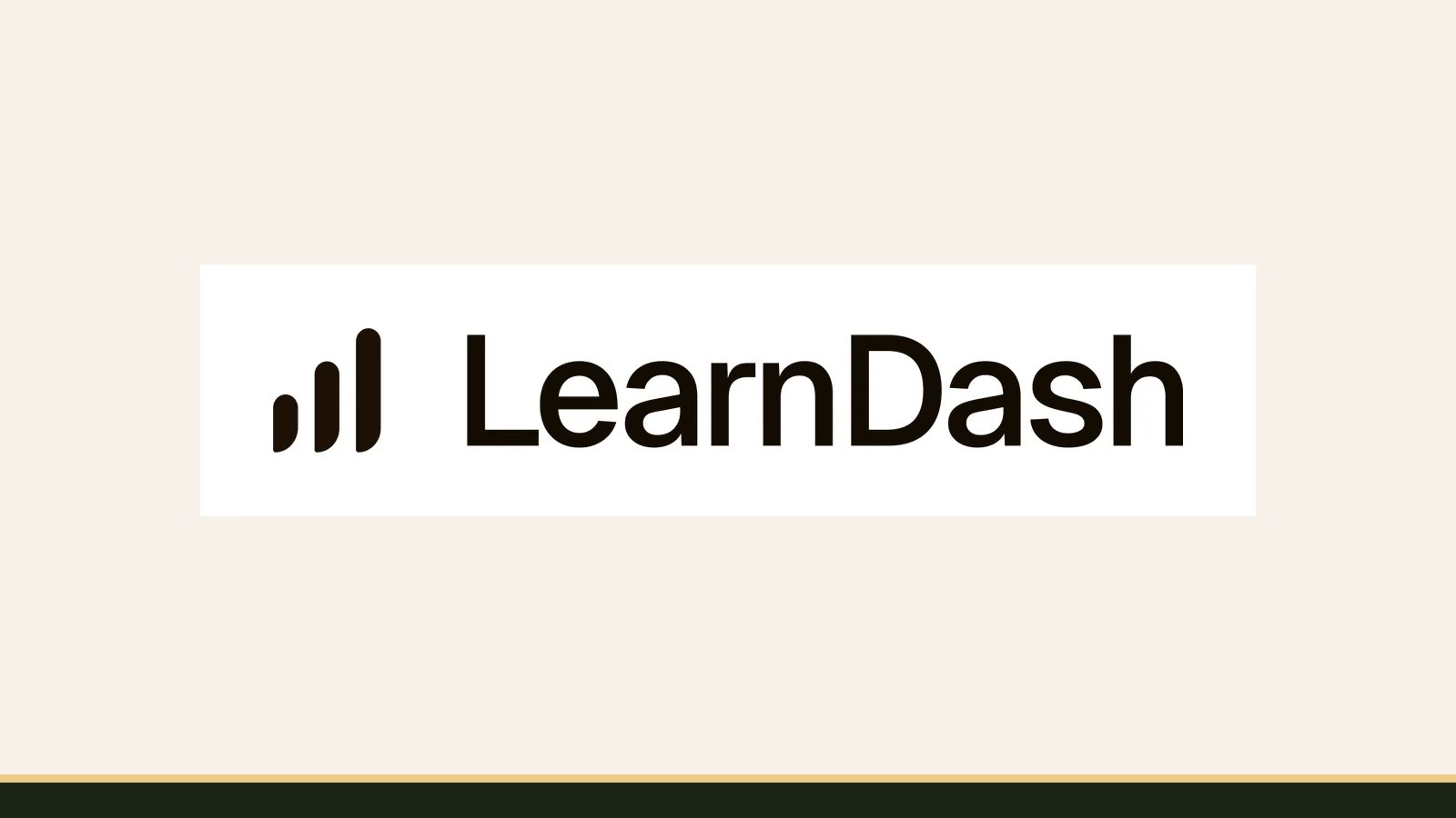 LearnDash logo on a cream background