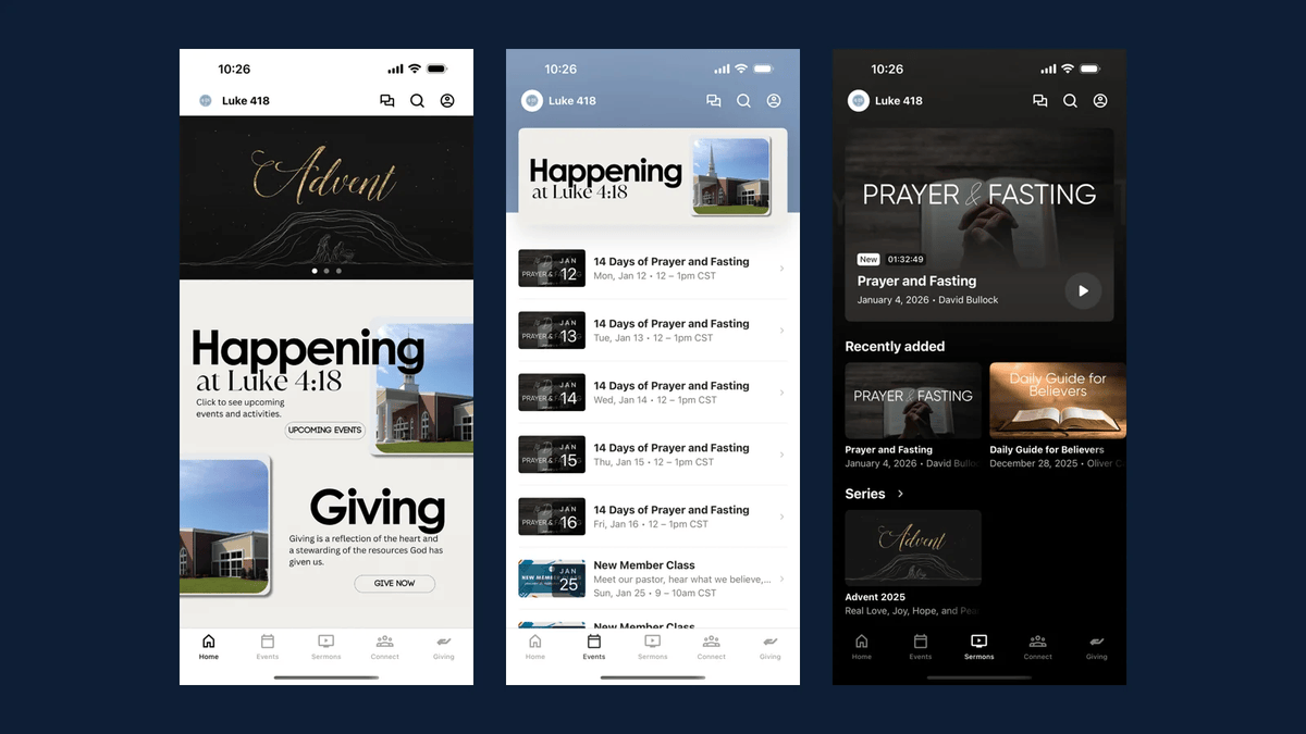 Luke 4:18 Fellowship App: Sermons, Events and Giving in Mobile, Alabama
