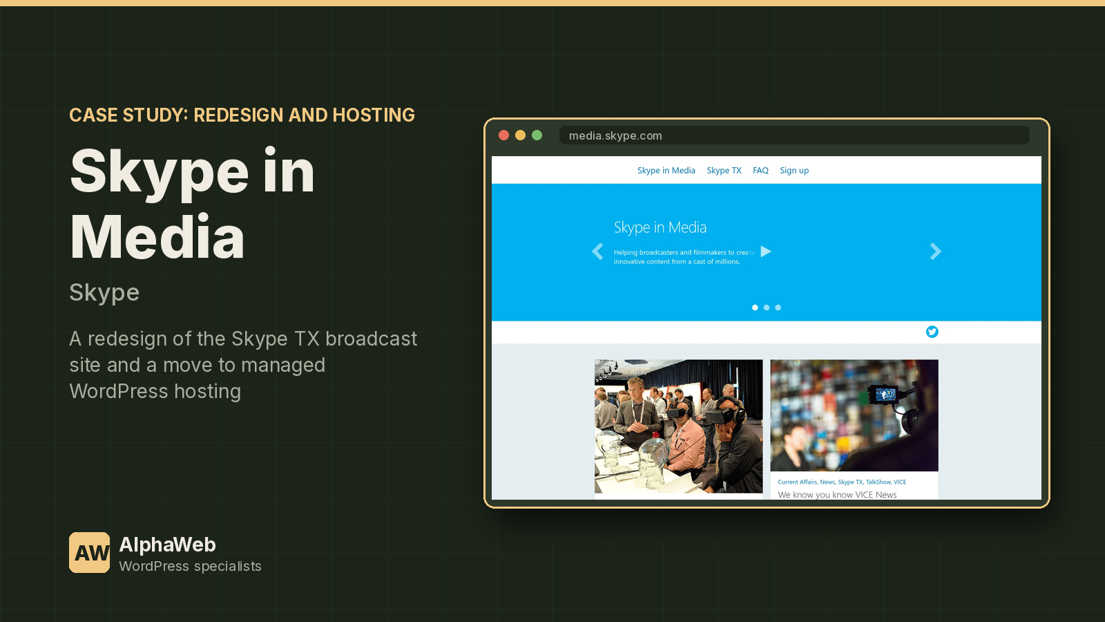 Skype in Media: Redesign and Enterprise Hosting for Skype TX