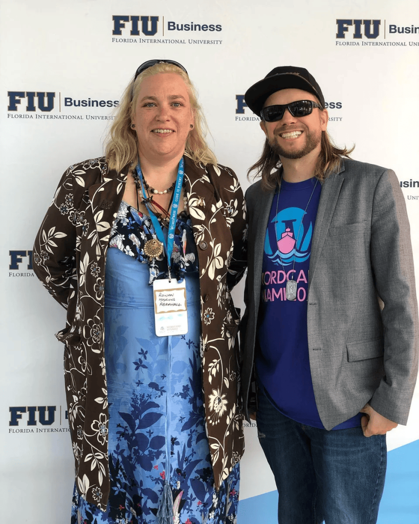 Brian with Joomla President Rowan Hoskyns Abrahall at WordCamp Miami 2020
