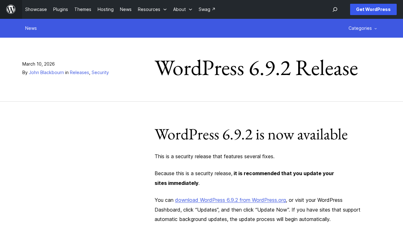 WordPress 6.9.2 Patches 10 Security Issues Including SSRF and XSS