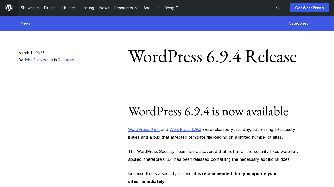 WordPress 6.9.4 Completes the PclZip, Notes and getID3 Security Fixes