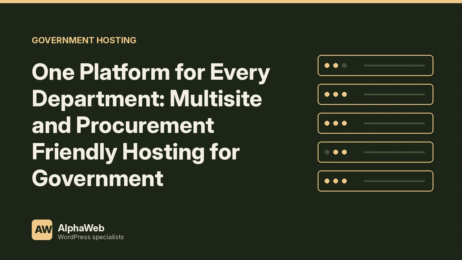 One Platform for Every Department: Multisite and Procurement Friendly Hosting for Government
